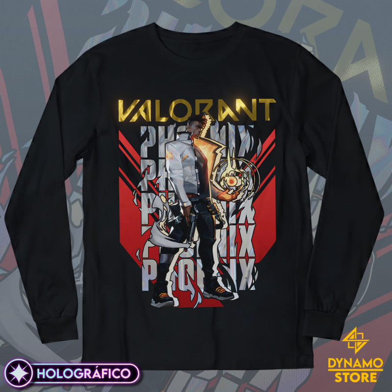Phoenix - Valorant - Polera Manga Larga Holográfica - MYTHRIL PRINT