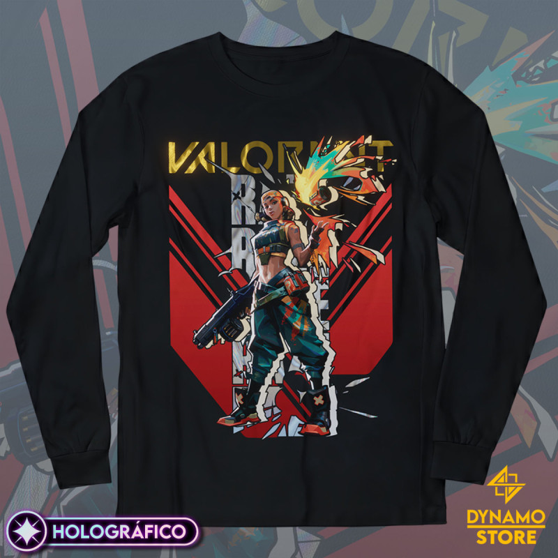 Raze - Valorant - Polera Manga Larga Holográfica - MYTHRIL PRINT