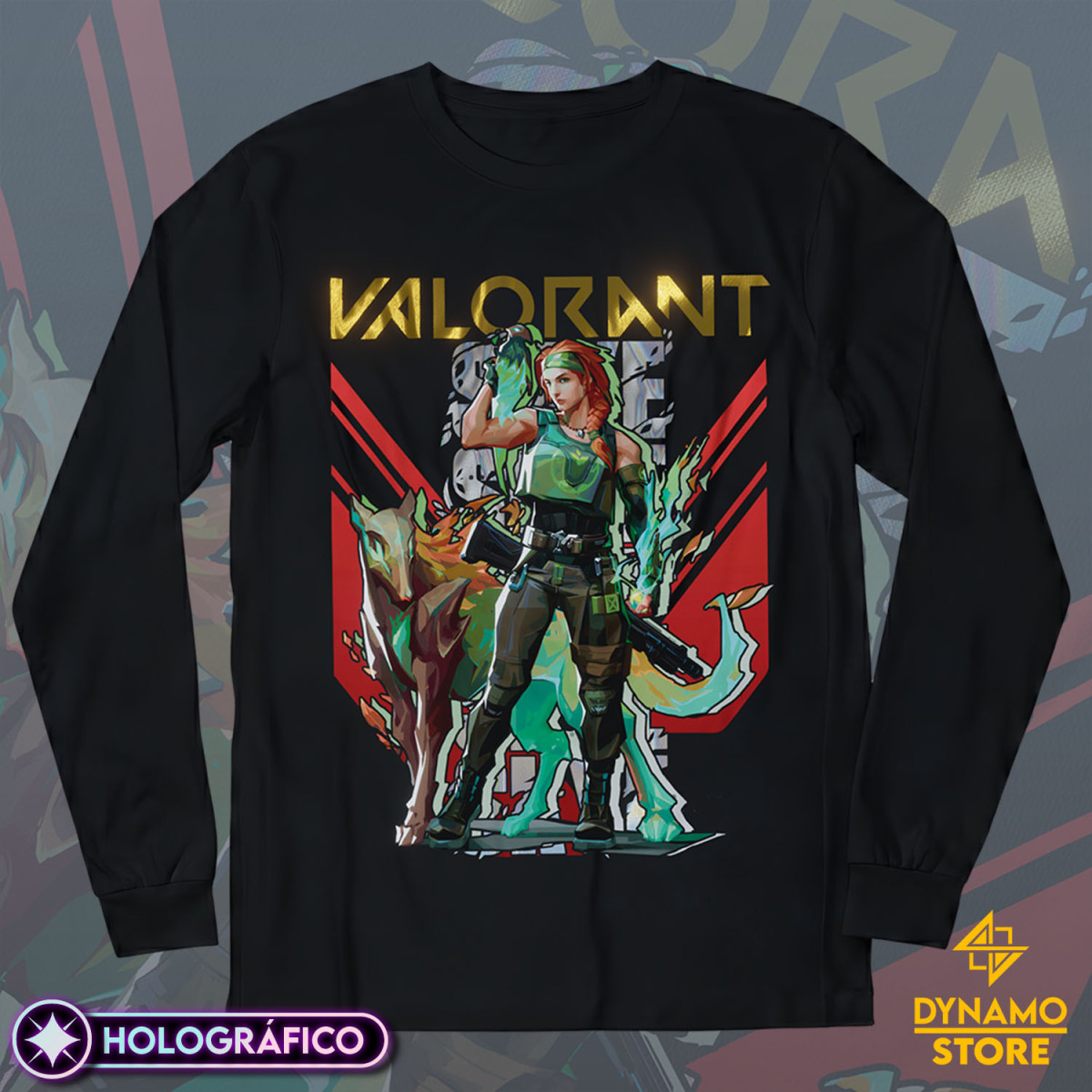 Skye - Valorant - Polera Manga Larga Holográfica - MYTHRIL PRINT
