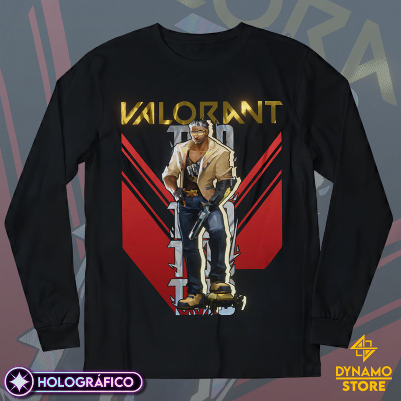 Tejo - Valorant - Polera Manga Larga Holográfica - MYTHRIL PRINT