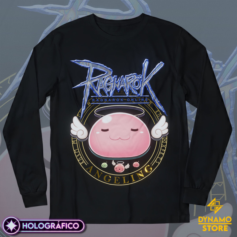 Angeling - Ragnarok Online - Polera Manga Larga Holográfica - MYTHRIL PRINT