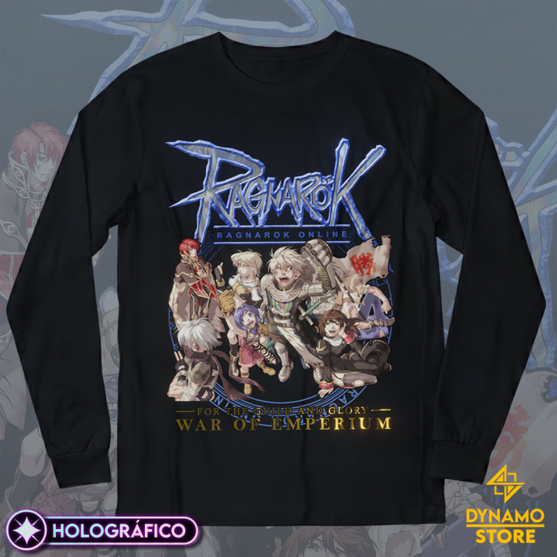 War of Emperium - Ragnarok Online - Polera Manga Larga Holográfica - MYTHRIL PRINT