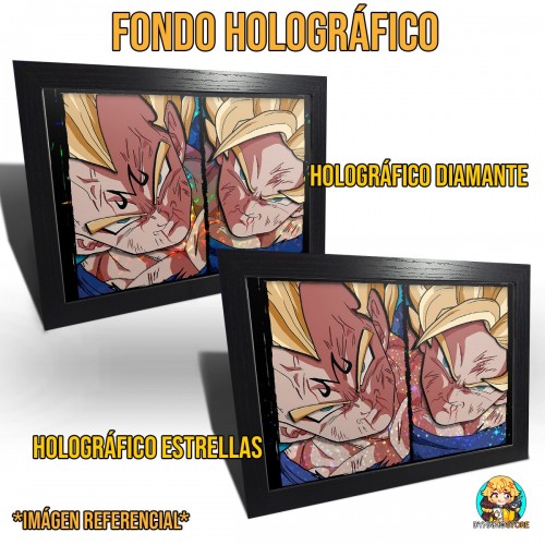 Dragon Ball Z Goku vs Majin Vegeta - Cuadro 3D