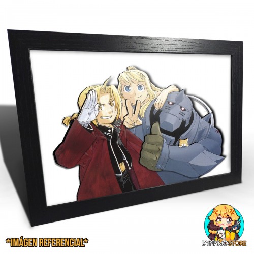 Full Metal Alchemist Brotherhood Edward Alphonse Winry  - Cuadro 3D