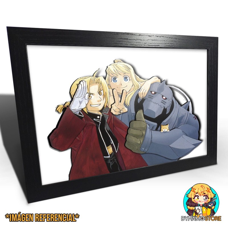 Full Metal Alchemist Brotherhood Edward Alphonse Winry  - Cuadro 3D