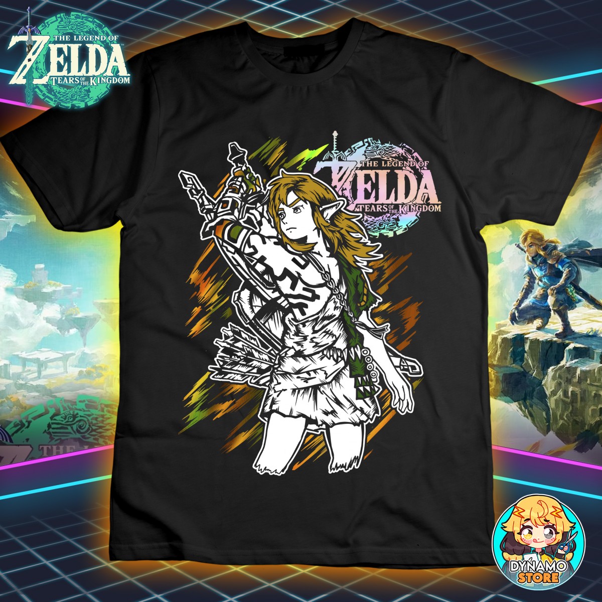 Zelda Tears of The Kingdome - Polera Holográfica Premium