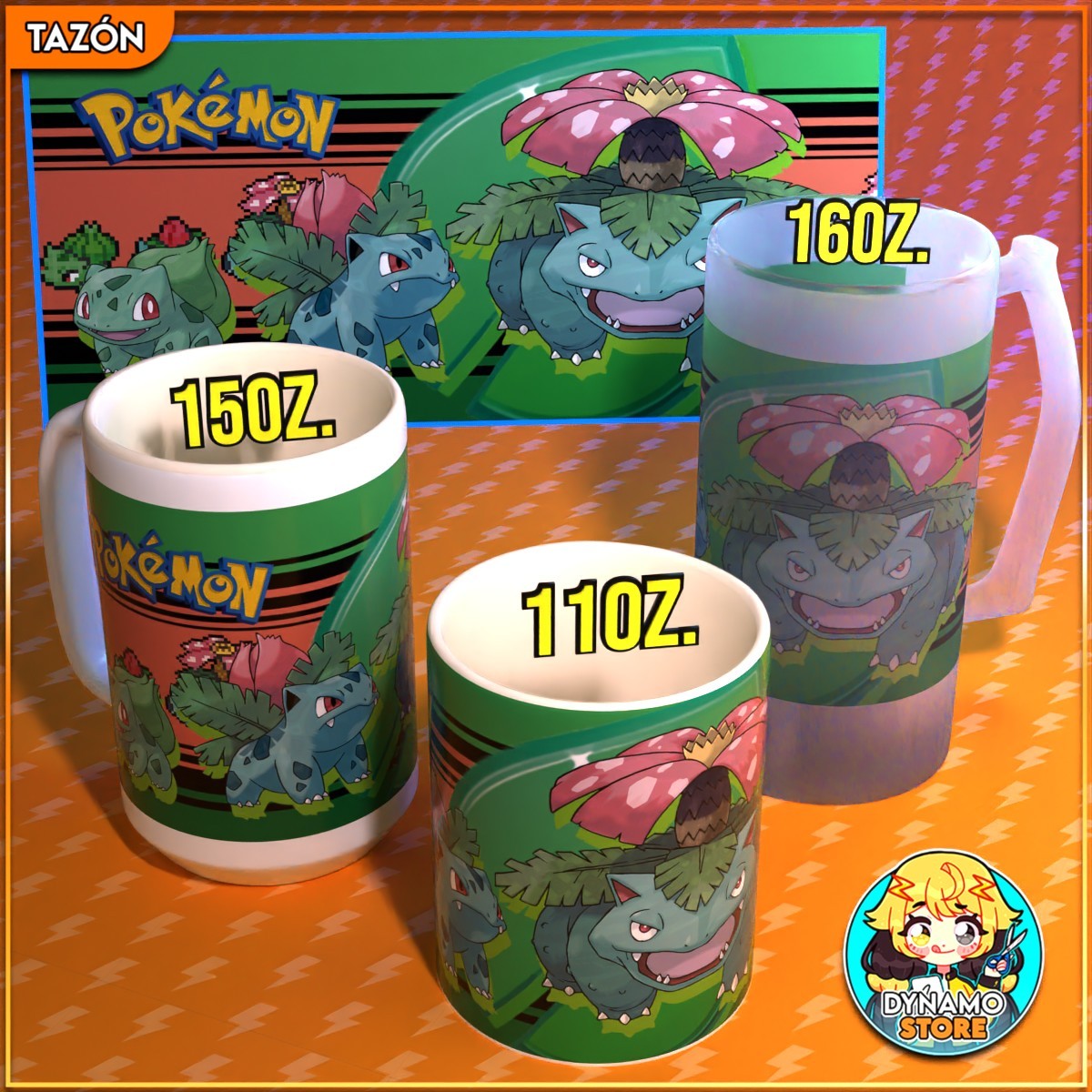 Bulbasaur Línea Evolutiva - Pokémon - Tazón/Shopero
