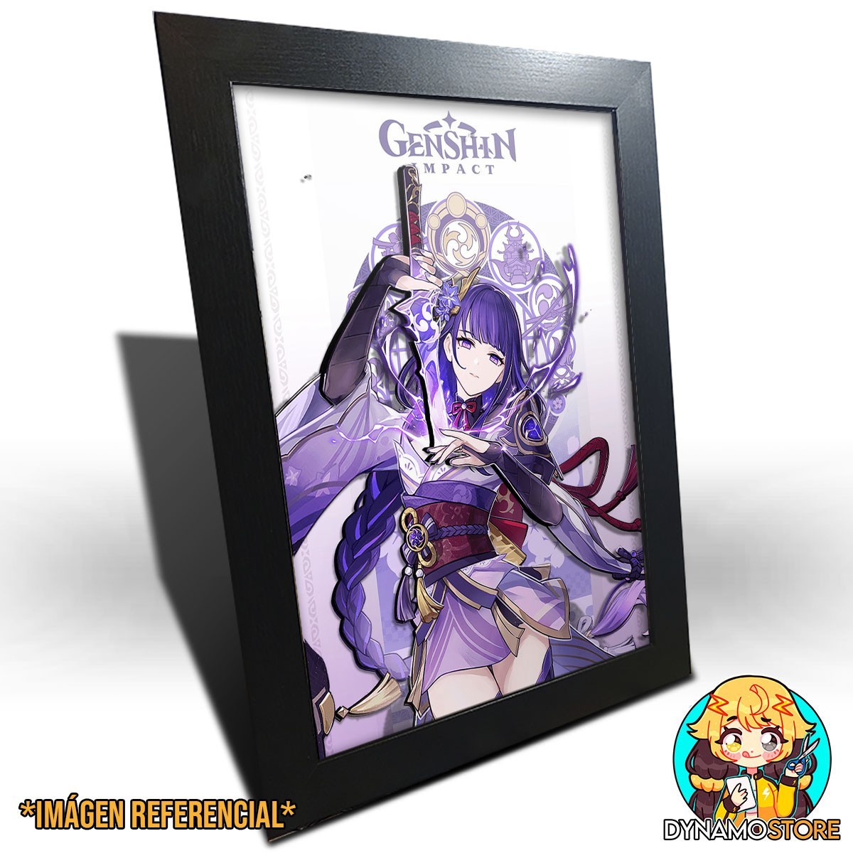 Genshin Impact Shogun Raiden / Baal - Cuadro 3D