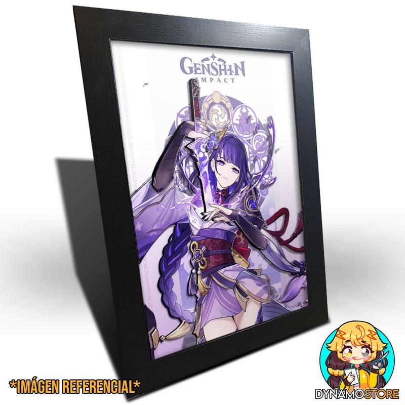 Genshin Impact Shogun Raiden / Baal - Cuadro 3D