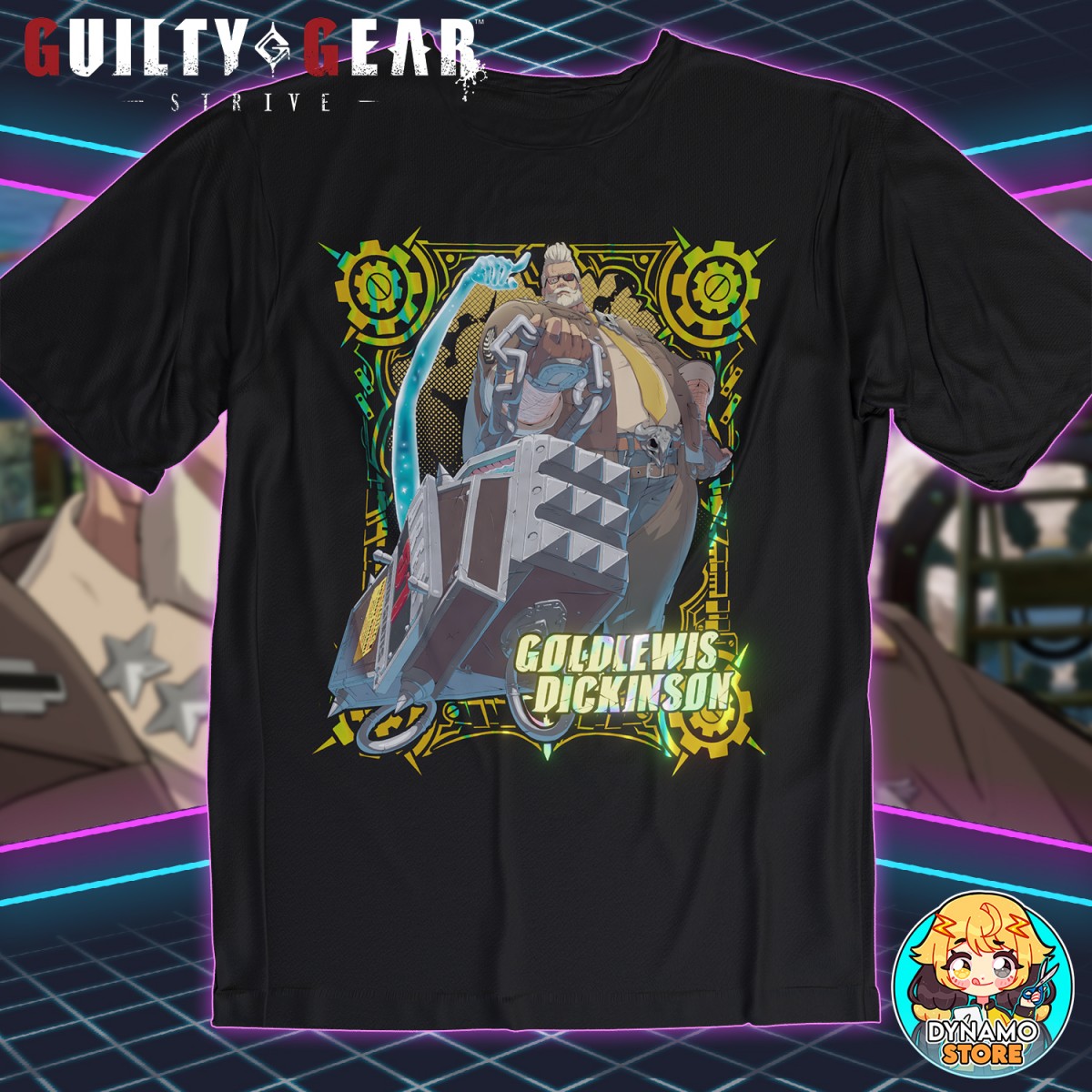 Goldlewis Dickinson - Guilty Gear Strive - Polera Holográfica