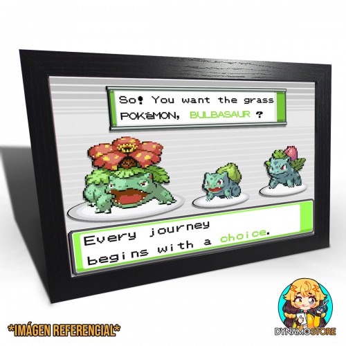 Pokemon Fire Red / Leaf Green Evolution Line Bulbasaur - Cuadro 3D