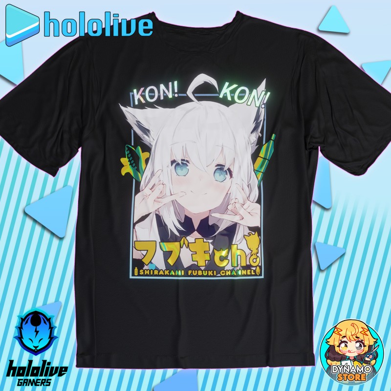 Shirakami Fubuki - Hololive Gamers - Polera Holográfica