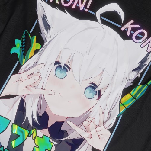 Shirakami Fubuki - Hololive Gamers - Polera Holográfica