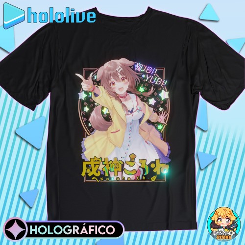 Inugami Korone - Hololive Gamers - Polera Holográfica