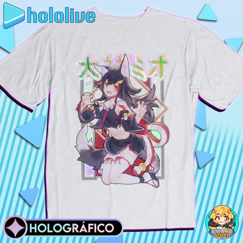 Ookami Mio - Hololive Gamers - Polera Holográfica