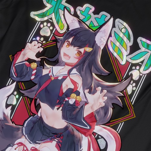 Ookami Mio - Hololive Gamers - Polera Holográfica