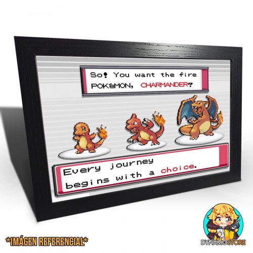 Pokemon Fire Red / Leaf Green Evolution Line Charmander - Cuadro 3D