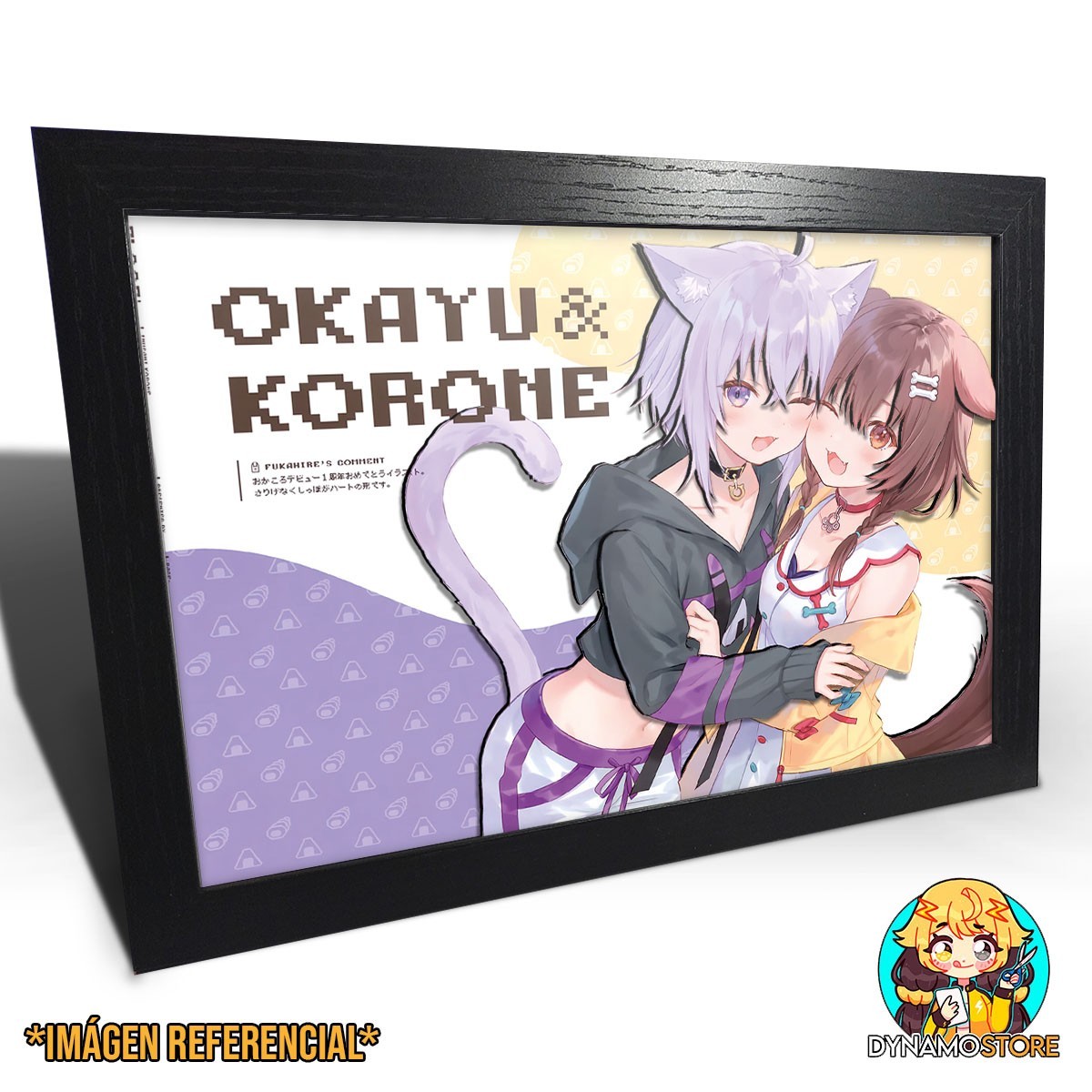 Hololive Korone & Okayu - Cuadro 3D