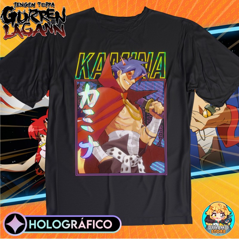 Kamina - Tengen Toppa Gurren Lagann - Polera Holográfica