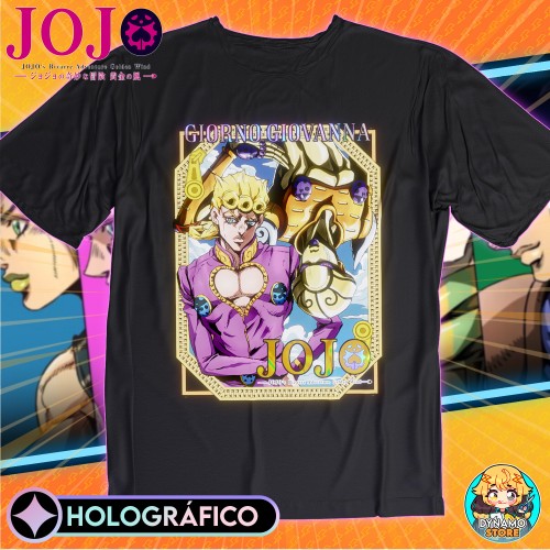 Giorno Giovanna - Jojo's Bizarre Adventure - Polera Holográfica