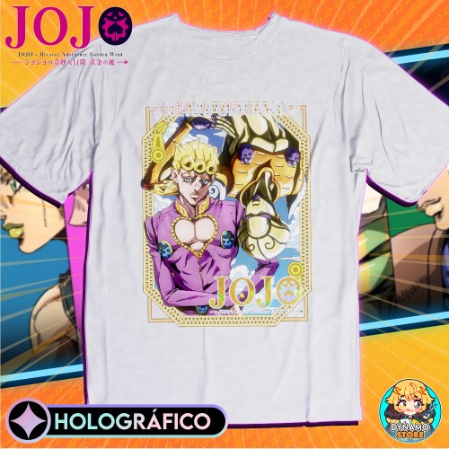 Giorno Giovanna - Jojo's Bizarre Adventure - Polera Holográfica