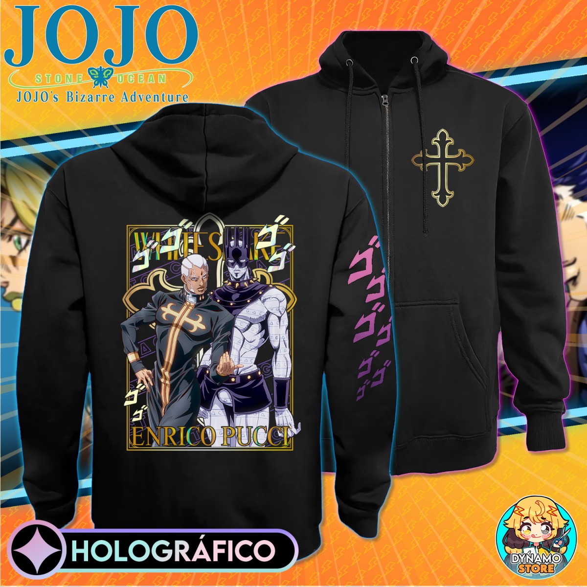 Enrico Pucci - Jojo's Bizarre Adventure - Polerón Holográfico