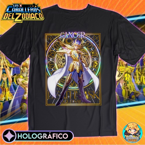 Deathmask de Cancer - Los Caballeros del Zodiaco - Polera Holográfica