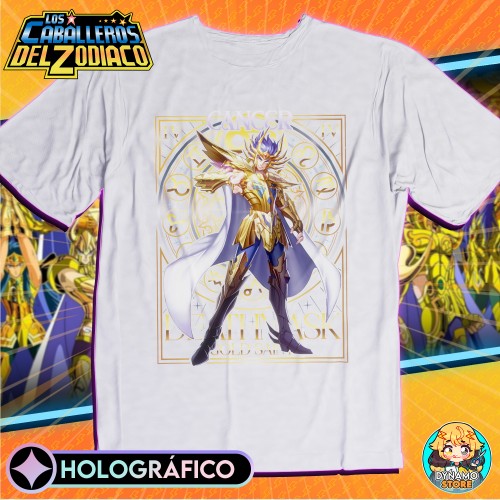 Deathmask de Cancer - Los Caballeros del Zodiaco - Polera Holográfica