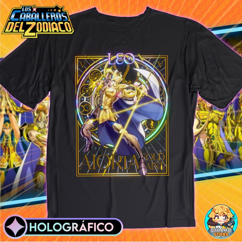 Aioria de Leo - Los Caballeros del Zodiaco - Polera Holográfica