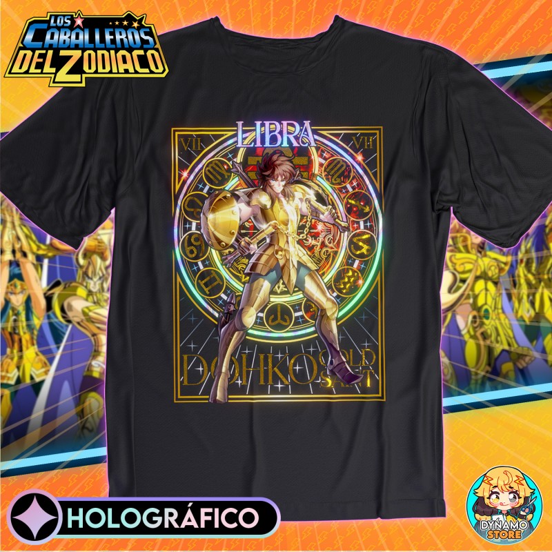 Dohko de Libra - Los Caballeros del Zodiaco - Polera Holográfica