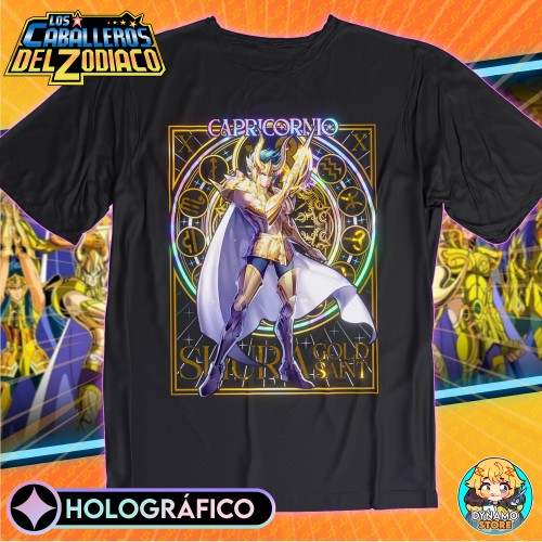 Shura de Capricornio - Los Caballeros del Zodiaco - Polera Holográfica