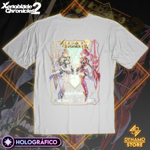 Pyra y Mythra - Xenoblade Chronicles 2 - Polera Holográfica