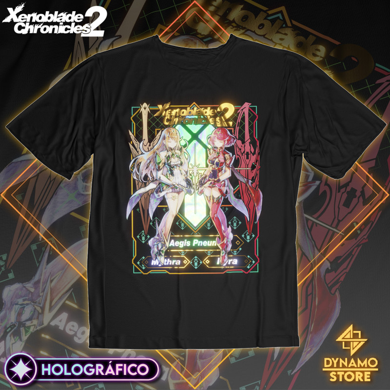 Pyra y Mythra - Xenoblade Chronicles 2 - Polera Holográfica