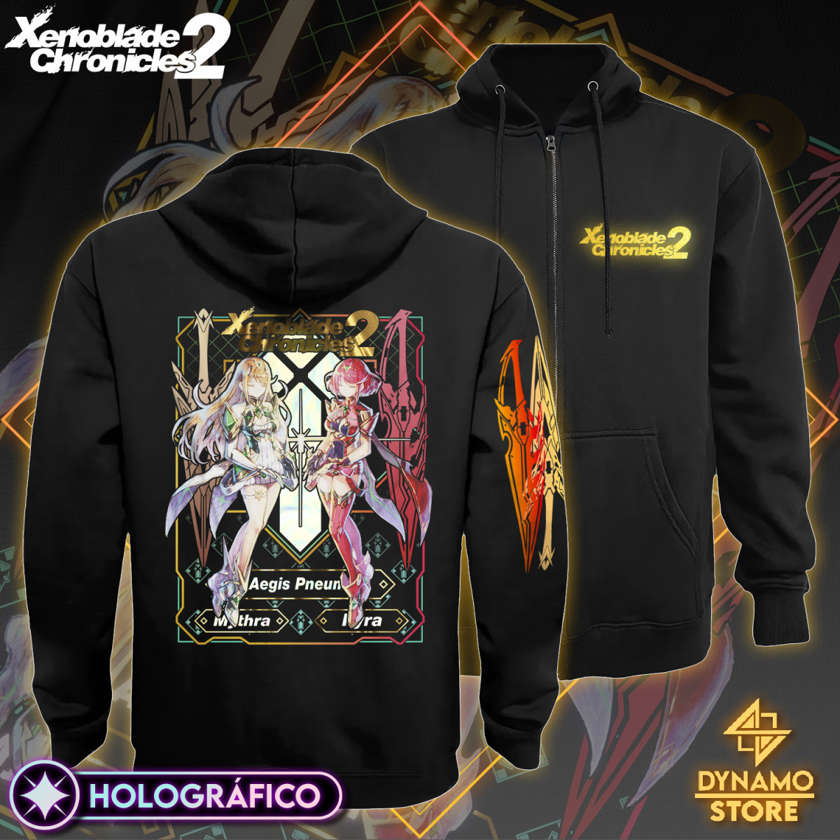 Pyra y Mythra - Xenoblade Chronicles 2 - Polerón Holográfico