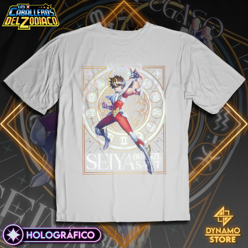 Seiya de Pegaso - Los Caballeros del Zodiaco - Polera Holográfica