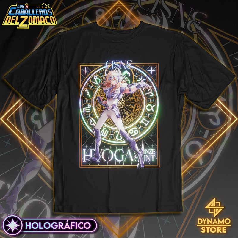 Hyoga de Cisne - Los Caballeros del Zodiaco - Polera Holográfica