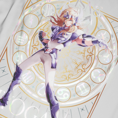 Hyoga de Cisne - Los Caballeros del Zodiaco - Polera Holográfica