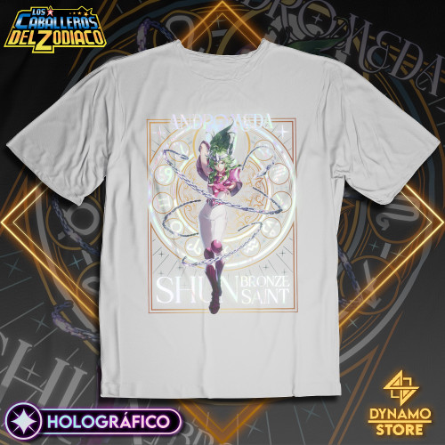 Shun de Andromeda - Los Caballeros del Zodiaco - Polera Holográfica