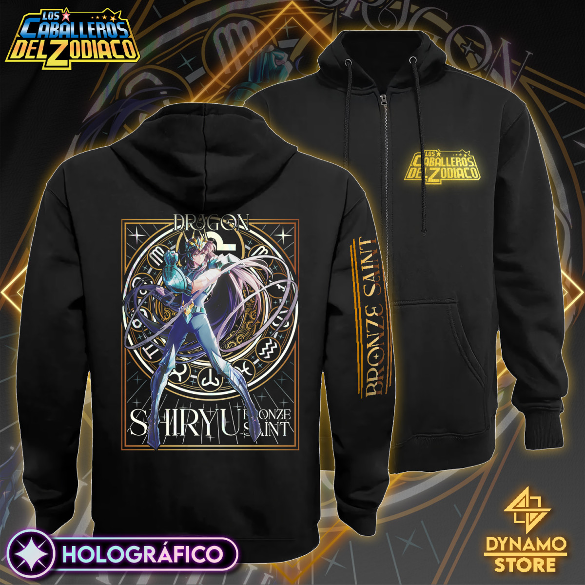 Shiryu de Dragon - Los Caballeros del Zodiaco - Polerón Holográfico