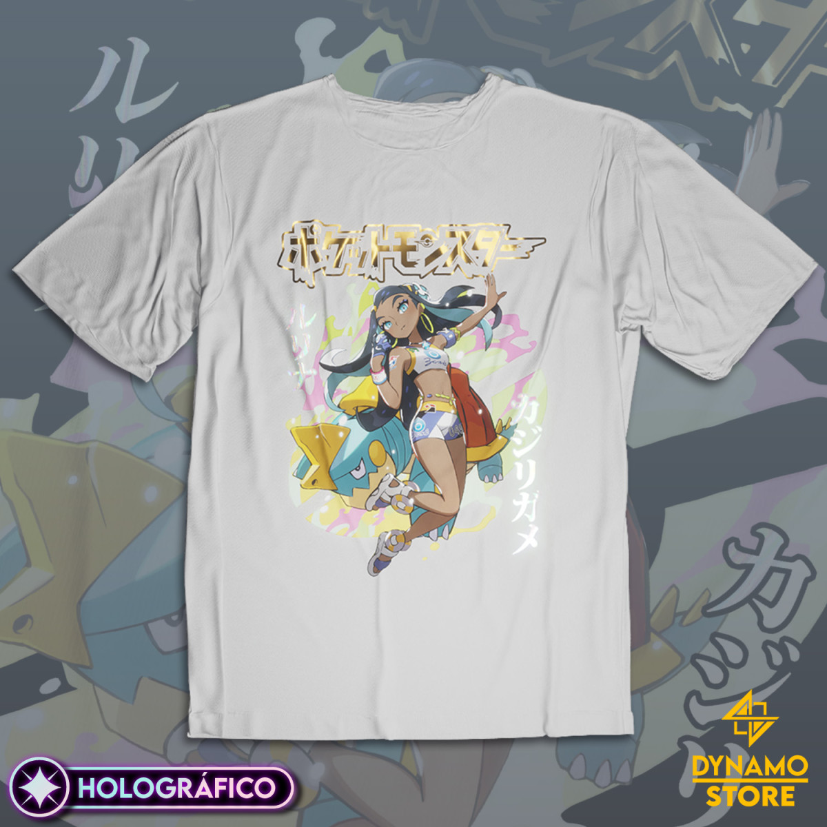 Cathy / Nessa / Rurina - Pokémon Sword & Shield - Polera Holográfica