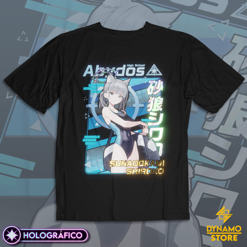 Ookami Shiroko (Swimsuit) - Blue Archive - Polera Holográfica