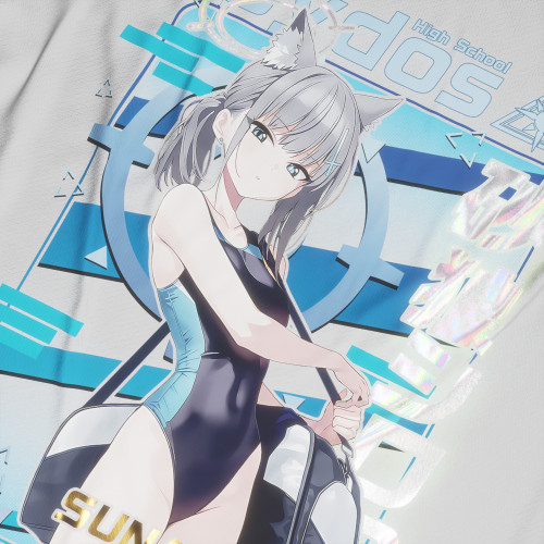 Ookami Shiroko (Swimsuit) - Blue Archive - Polera Holográfica