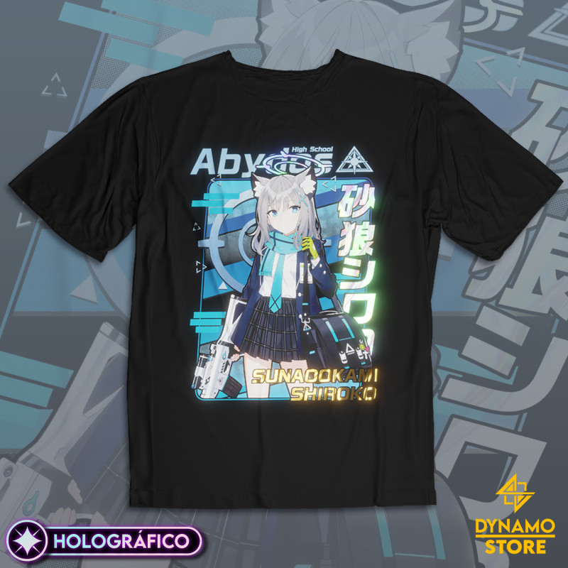 Ookami Shiroko - Blue Archive - Polera Holográfica