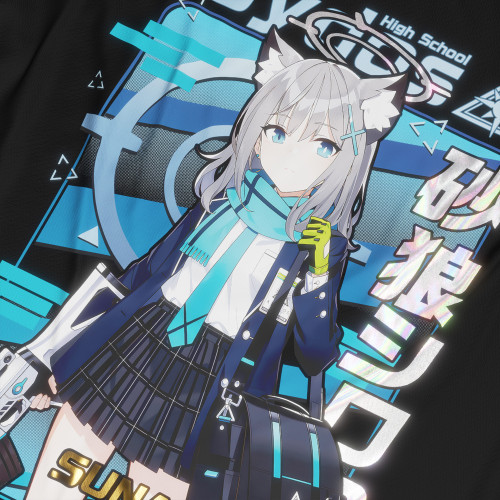 Ookami Shiroko - Blue Archive - Polera Holográfica