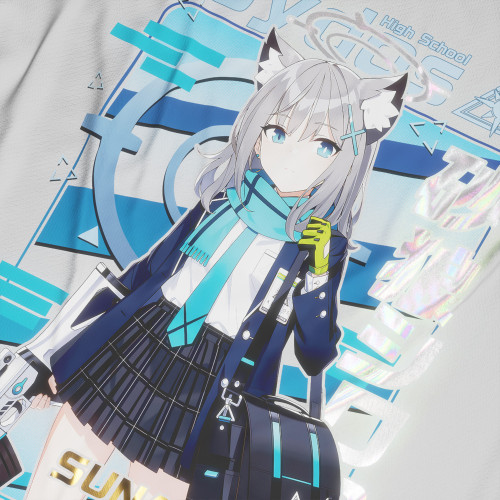 Ookami Shiroko - Blue Archive - Polera Holográfica