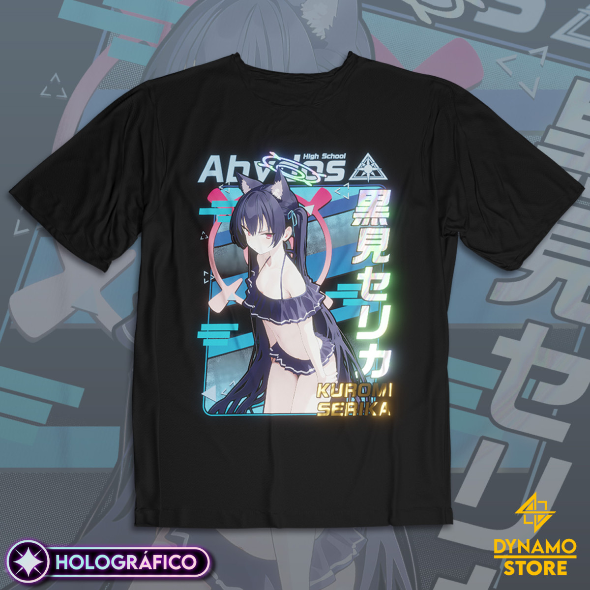 Kuromi Serika (Swimsuit) - Blue Archive - Polera Holográfica