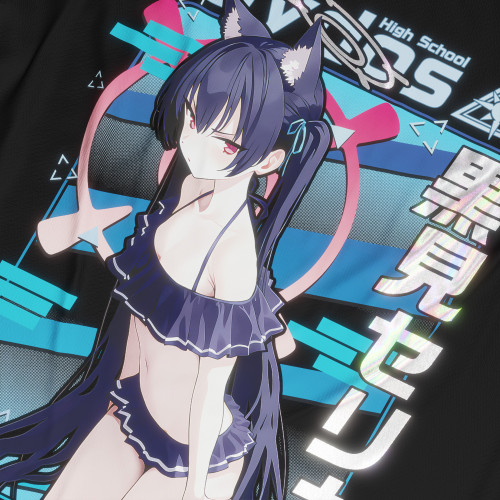 Kuromi Serika (Swimsuit) - Blue Archive - Polera Holográfica