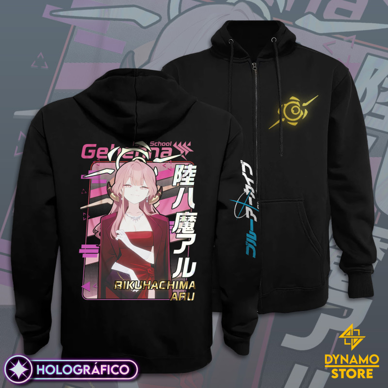 Rikuhachima Aru (Dress ver.) - Blue Archive - Polerón Holografico