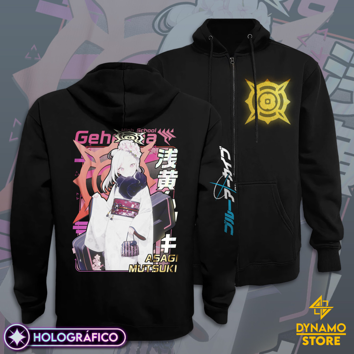 Asagi Mutsuki (New Year ver.) - Blue Archive - Polerón Holografico