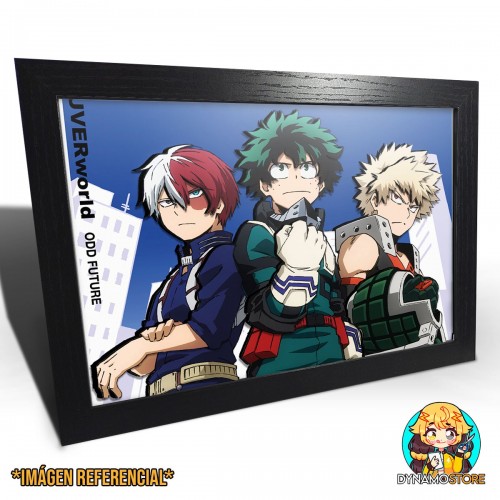 My Hero Academia Midoriya Todoroki Bakugo - Cuadro 3D